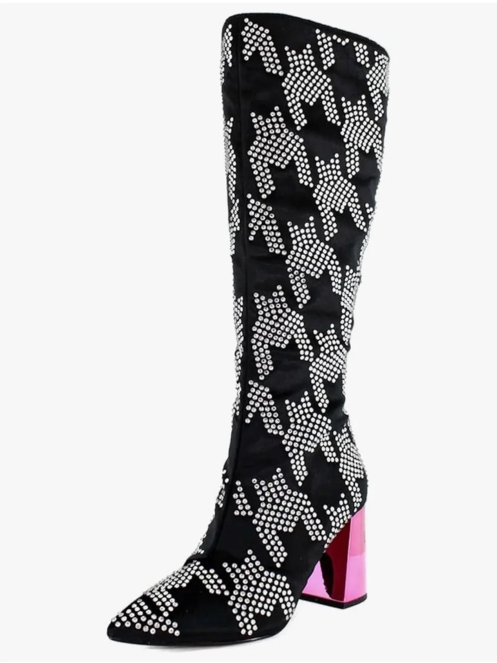 New Betsey Johnson Women's Naomy Tall Block-Heel Boots size 7.5